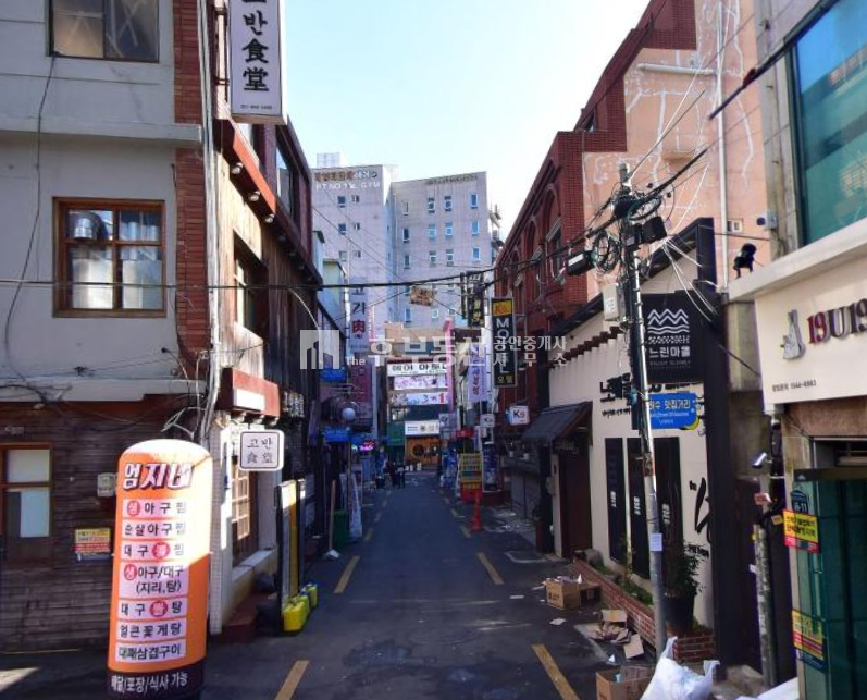 부산 부산진구 부전동 서면 롯데 백화점 후문 전면 넓은 메인 상가 1층 33평 식당 추천 월세 매물번호 10706 사진 1